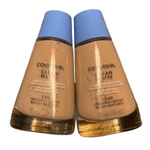 2 Covergirl Clean Matte Liquid Foundation Oil Control SOLD NOT AVAILABLE